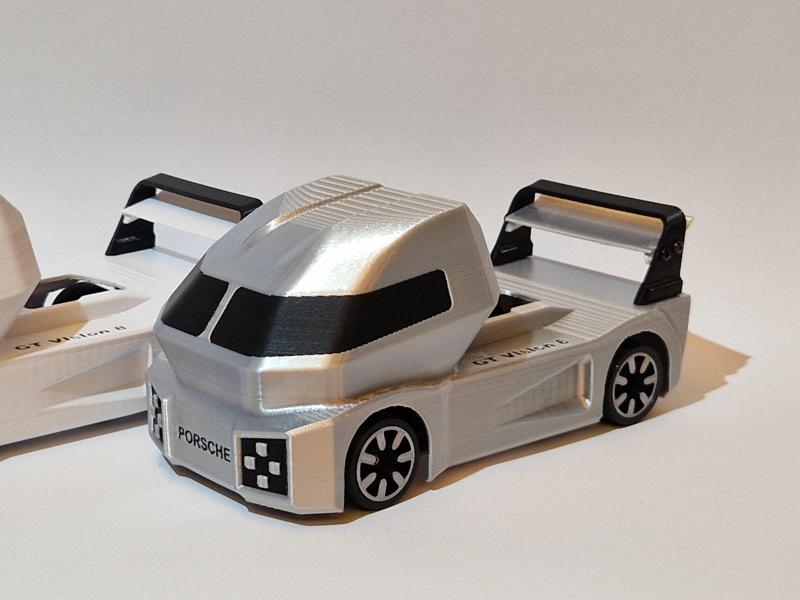 Porsche GT Vision 8 Truck Racing Body for 1/28 Race Cars, Kyosho MR-03, MR-04, GL-Racing, Atomic, etc.