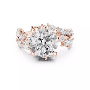 Bypass Shank Marquise and Round Cut Wedding Ring 3DM STL Video