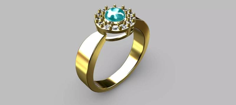 Cabochon Graduation Ring