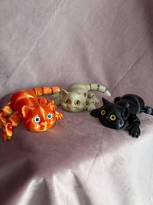 Flexi Chubby Cat, Cute Articulated Cat, Print in Place
