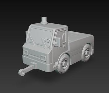 Pushback Vehicle – Modelo 3D de Tractor de Aeropuerto para Impresión 3D