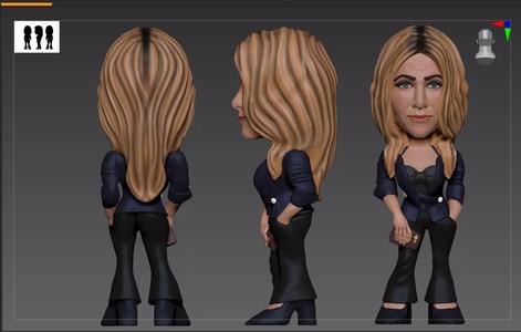 Jennifer Aniston stylized figurine