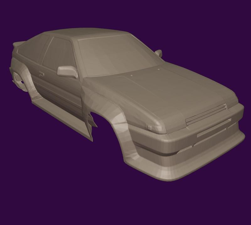 RC BODY AE86 TOYOTA WIDEBODY 3D STL PRINT