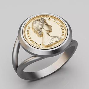 Elizabeth  Canadian Gold Coin ring printable jewelry