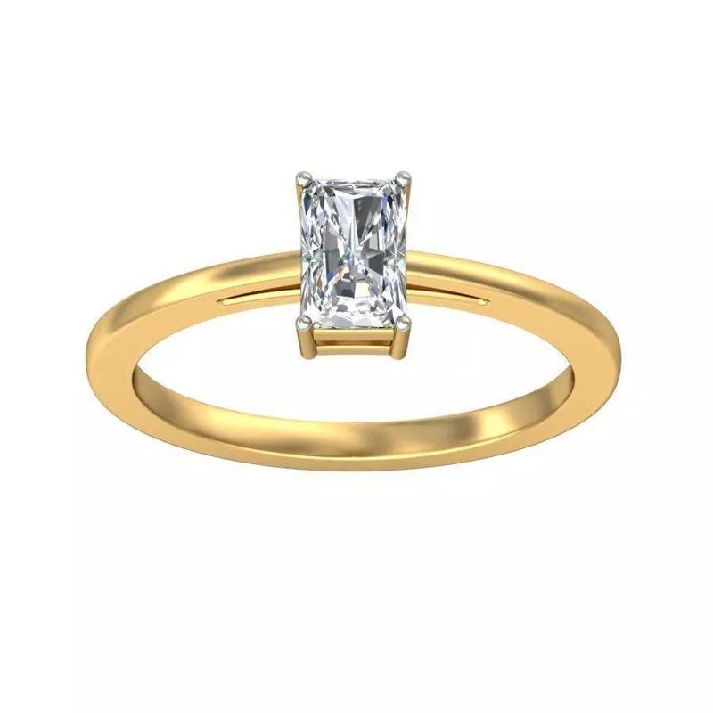 Elegant Gold Engagement Ring with Solitaire Diamond