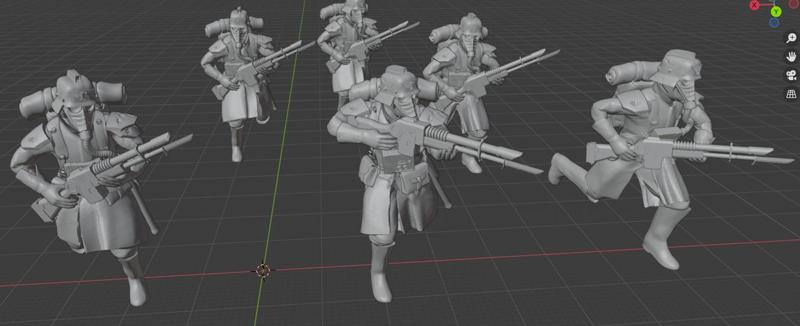 Krieg Infantry Charging Running