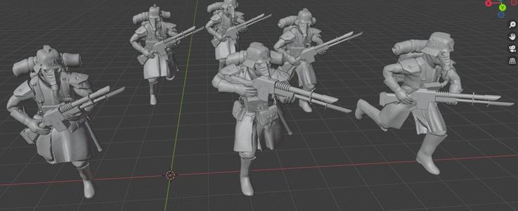 Krieg Infantry Charging Running