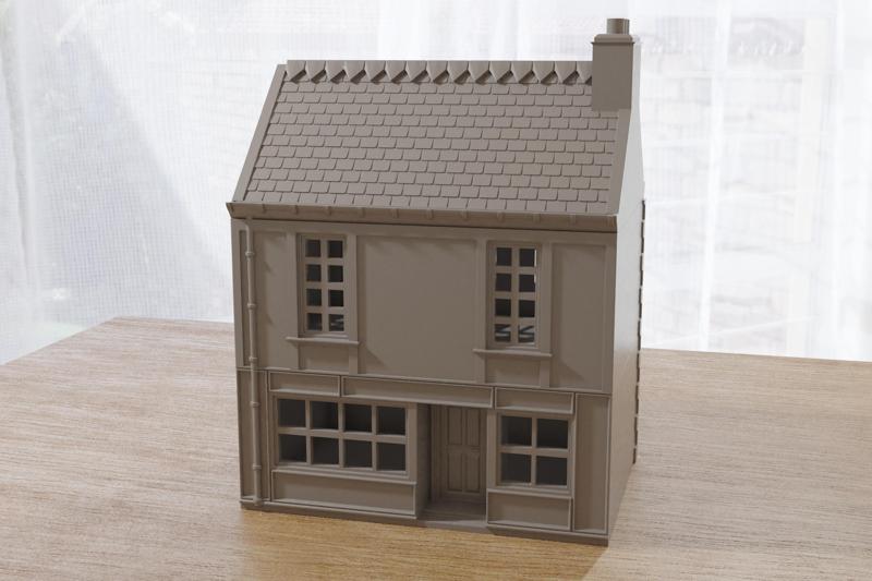 Normandy Commercial Row House T1 Wargaming Terrain