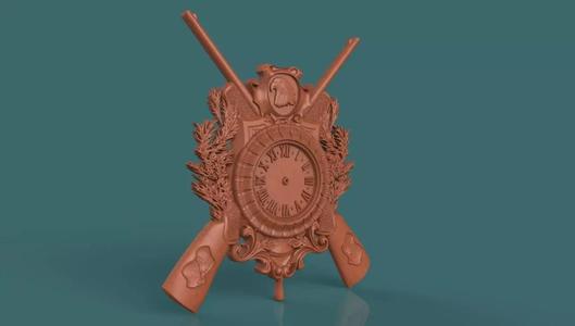 hunting wall clock