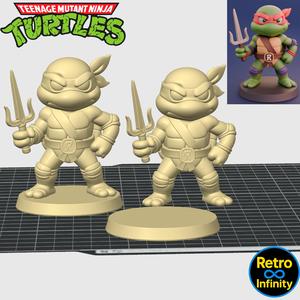 Raphael - Teenage Mutant Ninja Turtles 3D figure Retro Infinity style (90mm) : vinyl collectible