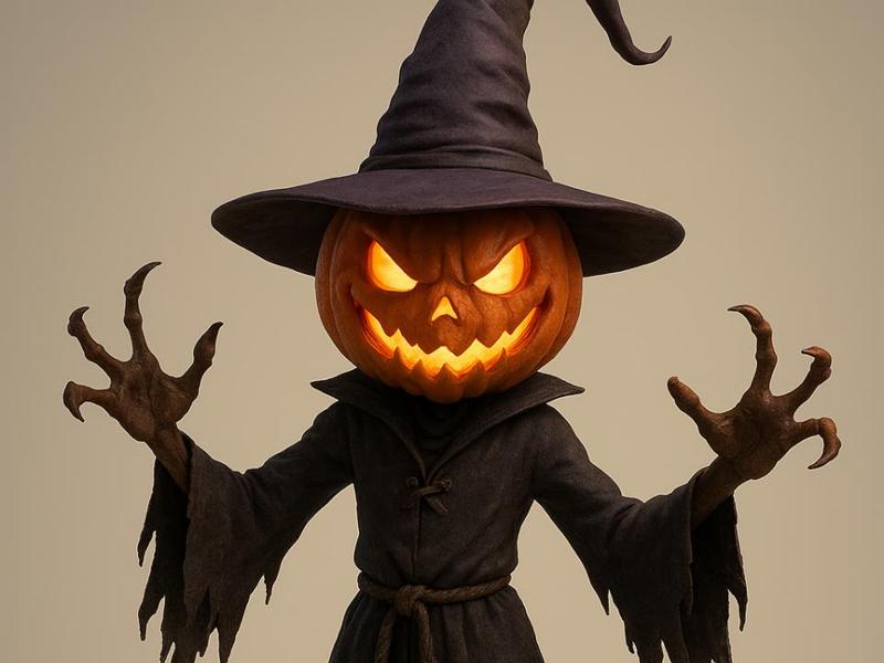 Halloween Monster Figur  Kürbis 2025