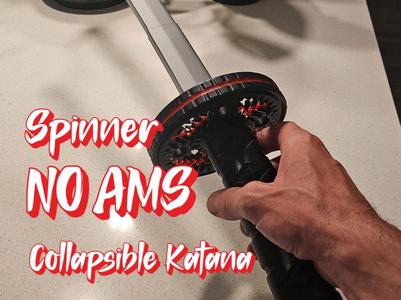 NO AMS Collapsible Samurai Sword and spinner guard