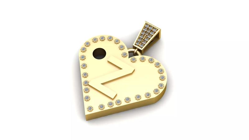 Z   GOLD HEART PENDANT