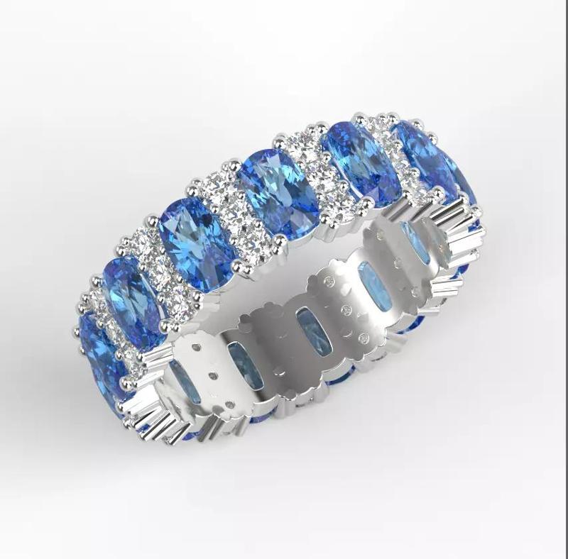 210604 R eternity ring  with ovals 5x3