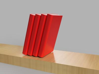 Invisible tilted book end