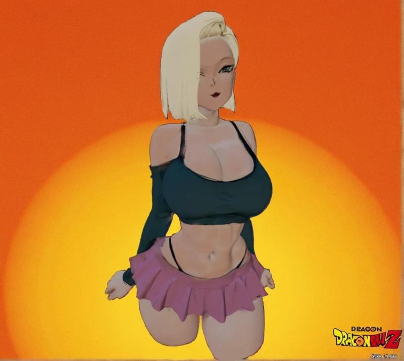 Sexy and Detailed 3D Model of Android 18 - Dragon Ball Z