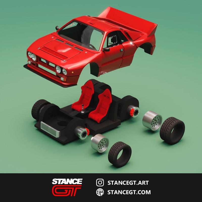 037 Rally Car - Model kit car