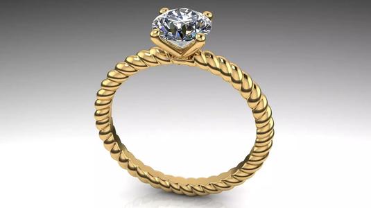 AG 800 TWISTED PIPE SHANK RING