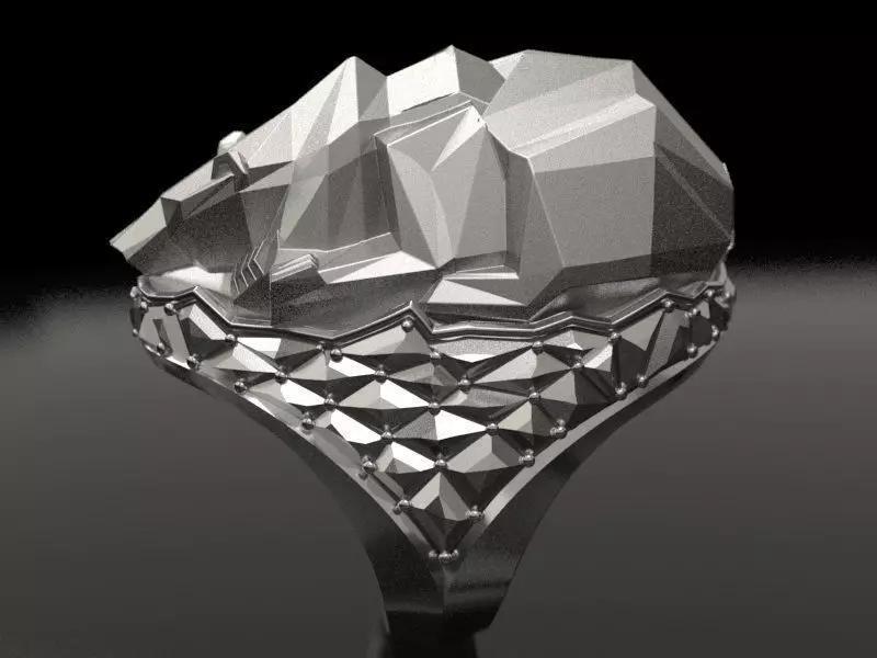 Frozen polar bear ring - original