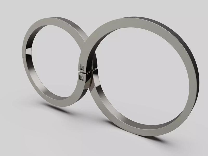 Infinity Couple Bands 4-14US Sizes