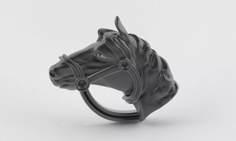 HORSE HEAD FOR RING - CABEZA DE CABALLO PARA ANILLO