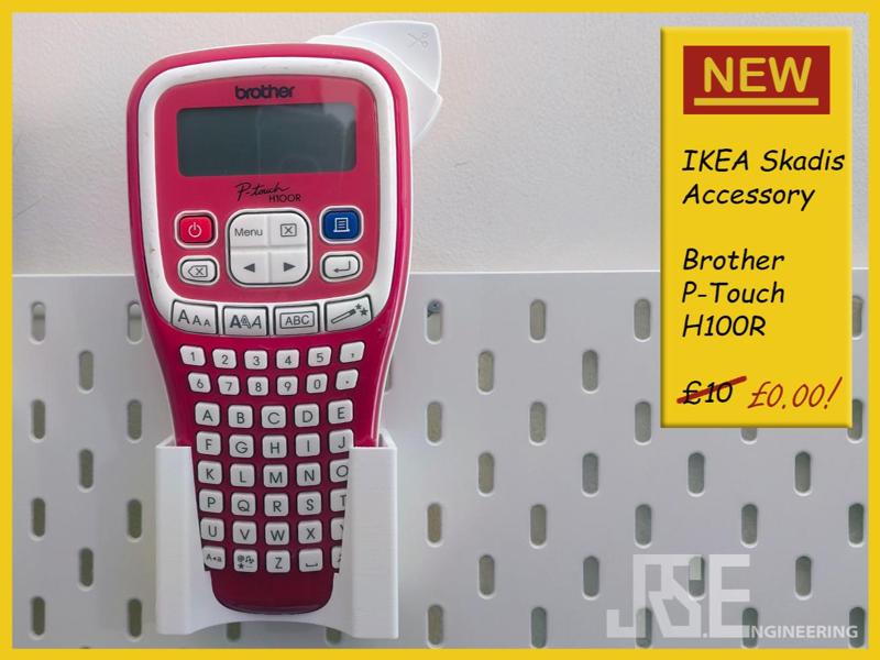 Brother P-Touch H100R Holder for Ikea Skadis