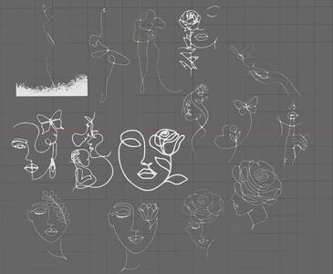 15 Different Line Art