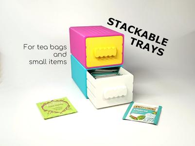 Stackable sliding trays | For small items