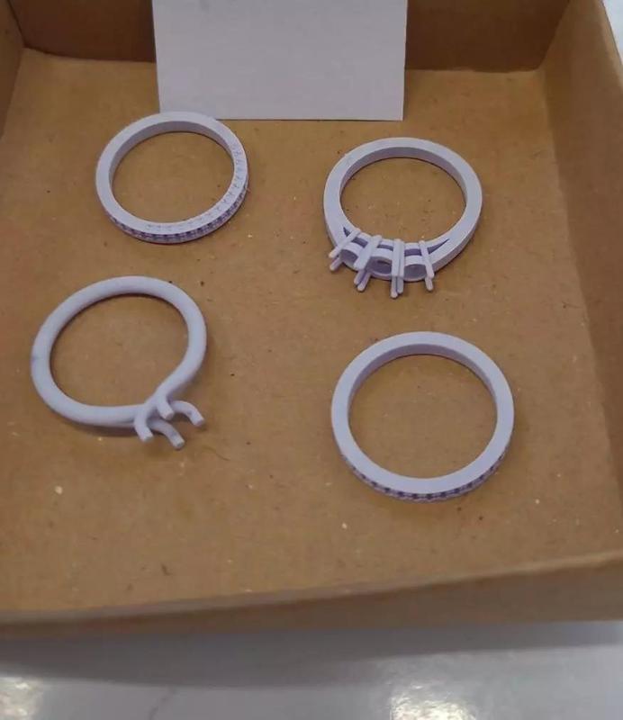 3 STONE Ring -Ready to Print