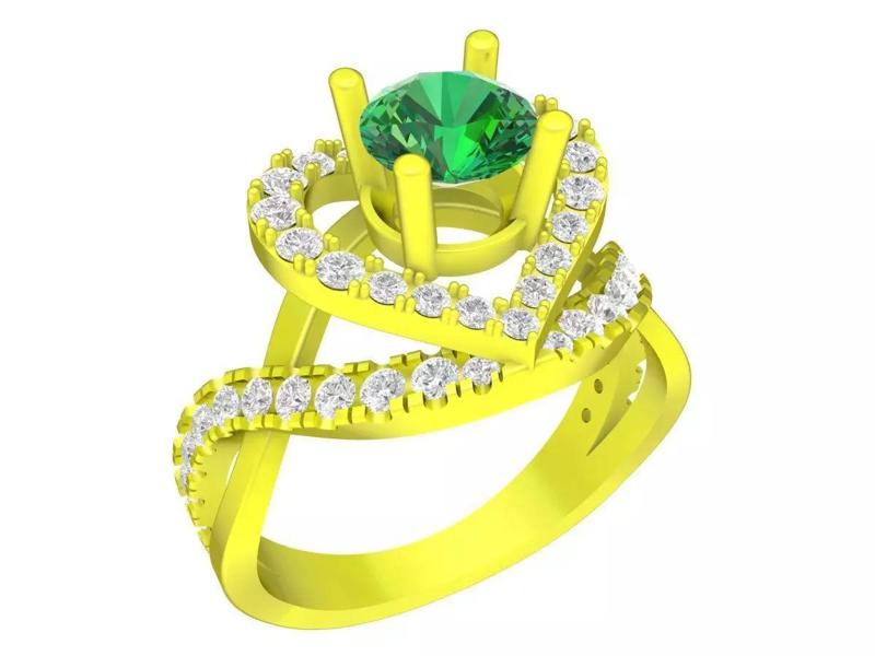 6645 Asian Diamond Women Ring