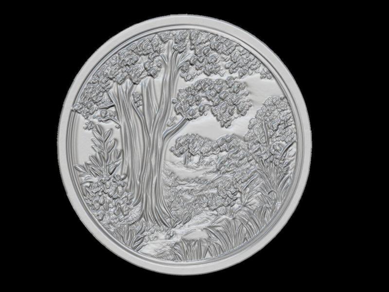 Nature Landscape Relief Sculpture