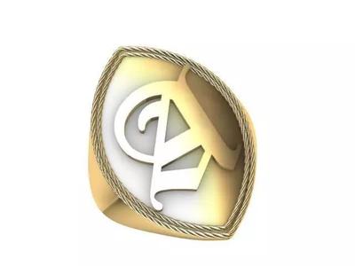 a alphabet designer ring stl verified