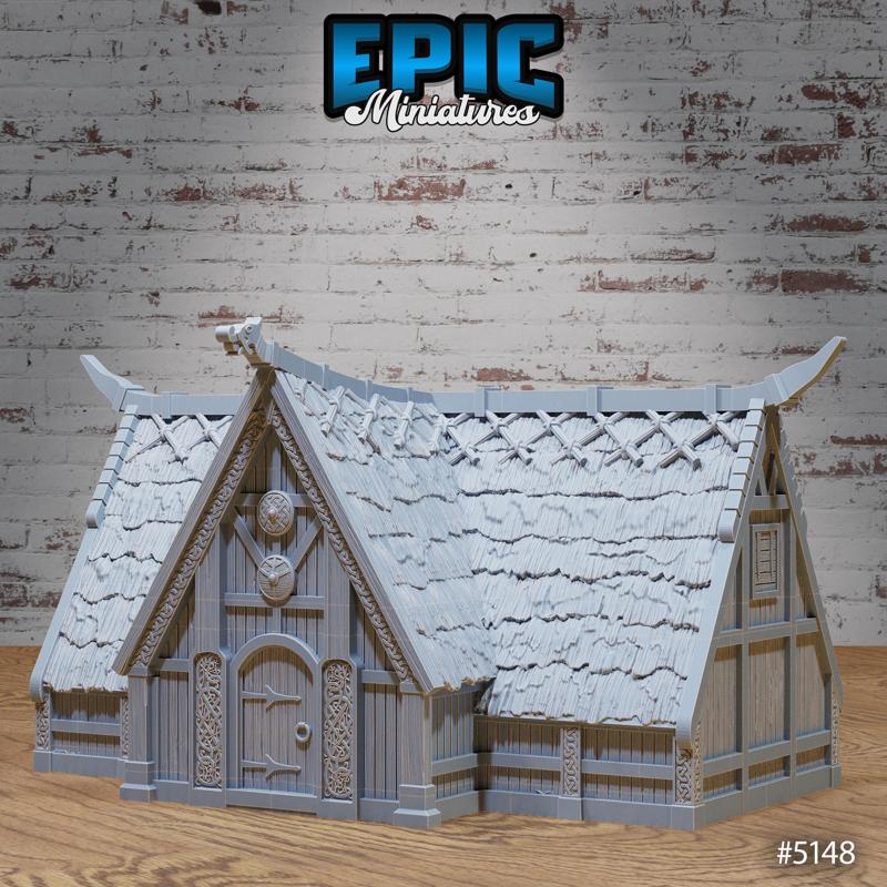 Viking House Big ‧ DnD Miniature ‧ Tabletop Miniatures ‧ Gaming Monster ‧ 3D Model ‧ RPG ‧ DnDminis ‧ STL FILE