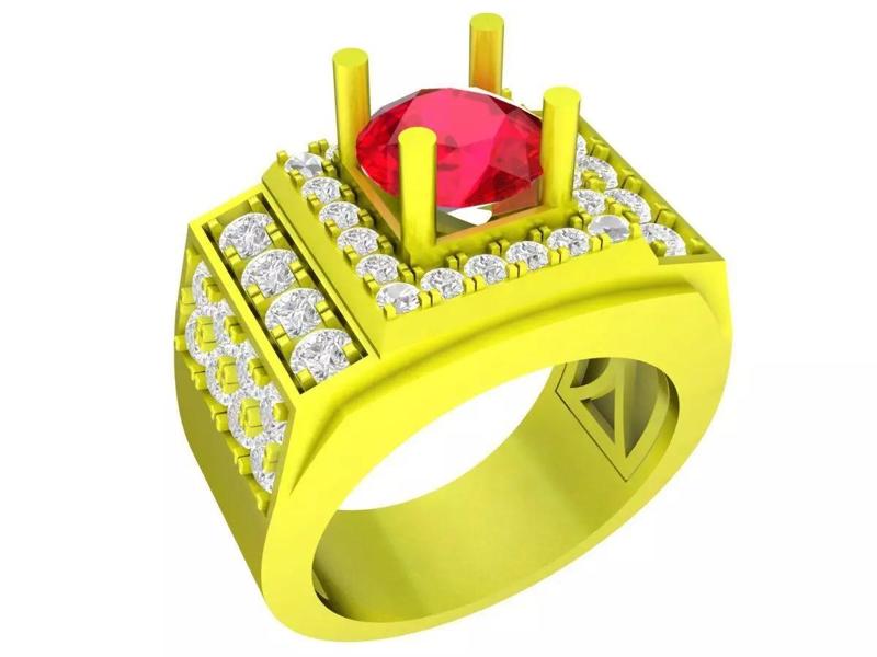 7302 Korean Style Diamond Men Ring