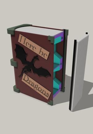 Dragon Spell book Deck Box – Fantasy MTG / MTG / Yu-Gi-Oh / TCG accessory with Magnetic Closure