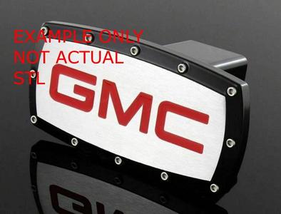 GMC HitchCover Plug Cap 2" Trailer Tow Receiver BLACK FRAME ALLEN BOLT DESIGN