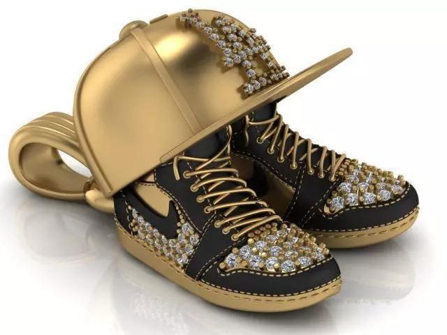 Hip hop shoes and hats pendant