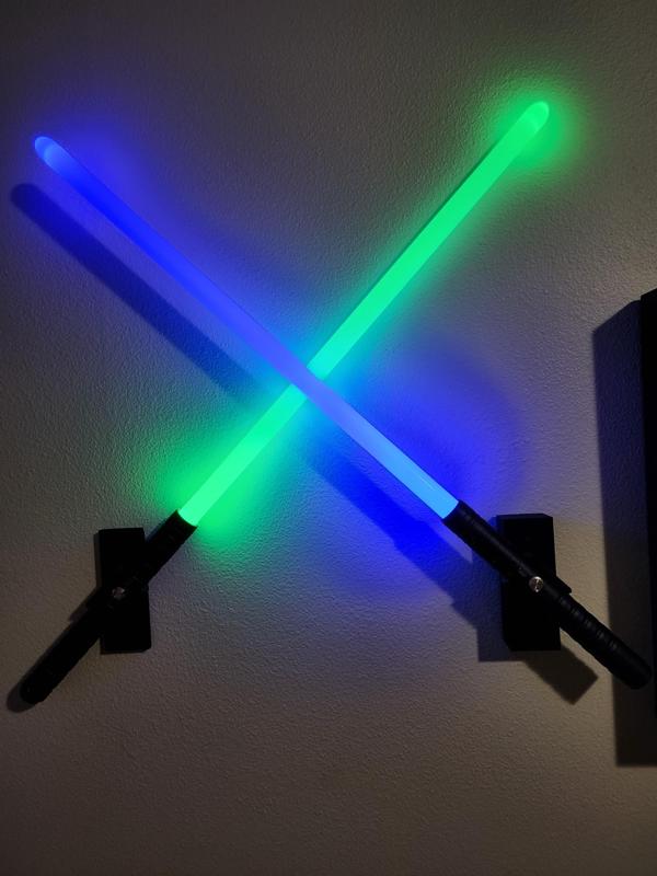 Lightsaber wall mounts (angled)