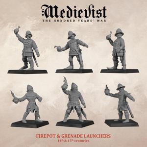 Firepot & grenade launchers, 14th & 15th centuries