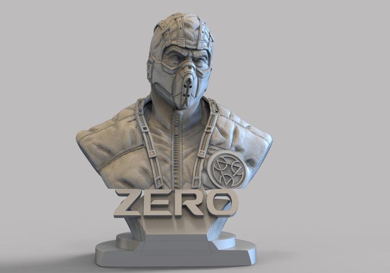 BUST OF ZERO MORTAL KOMBAT