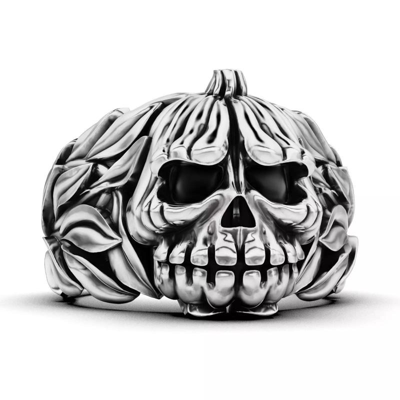 Pumpkin Skull Ring