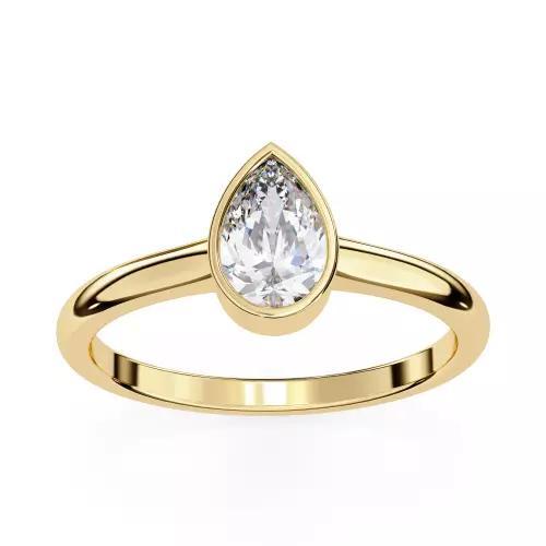 Printable 3D jewelry model of Solitaire Lady Ring with Diamond