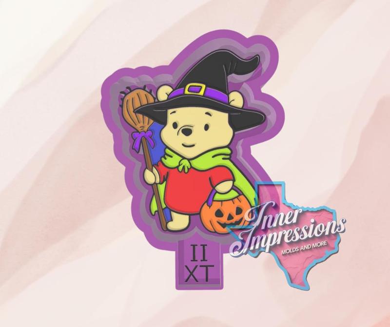 Witch Pooh Bear Freshie Mold