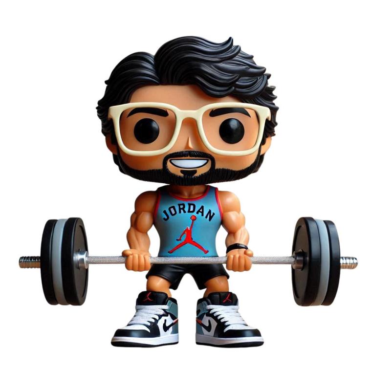 Funko Pop Fitness Body Bodybuilding Bro Funny Model Beard Style