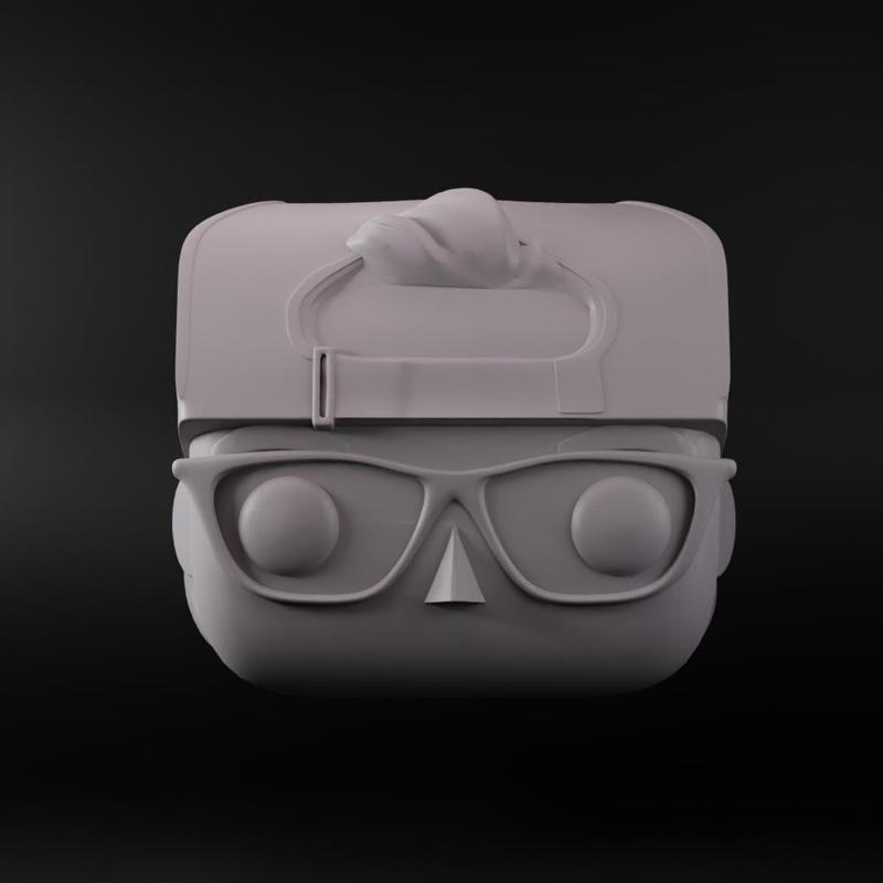 FUNKO HEAD MALE WITH GLASSES AND CAP ON THE BACK 03