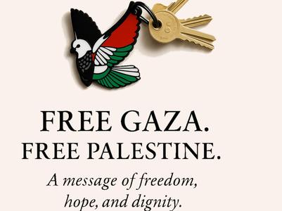 FREE GAZA, PALESTINE KEYCHIAN