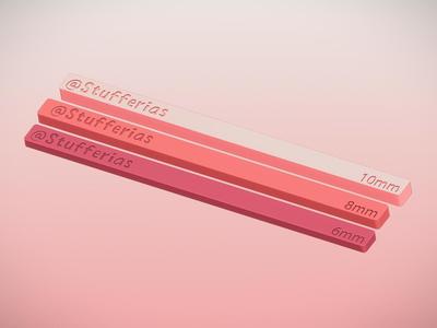 Dough Meassurement Rollign Pin Guides (10mm,8mm,6mm)