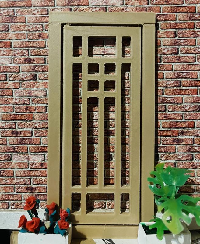 1/12 Hinged dollhouse door (Hinged model No.12)