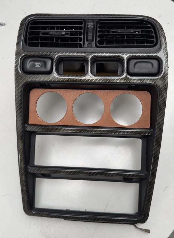 Nissan Primera 1 DIN radio cover for 52mm gauges