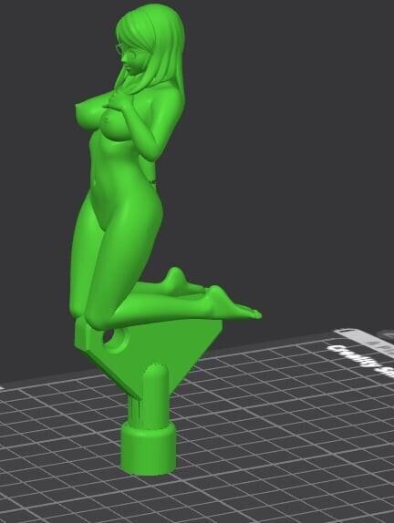 Control cabinet key with nude woman